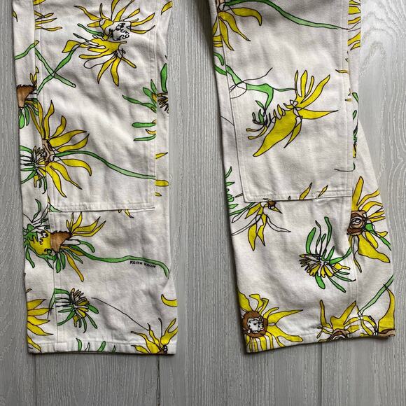 Keith Kelly Men's White Sunflower Double Knee Work Pants Size XXS $165 - Picture 12 of 12